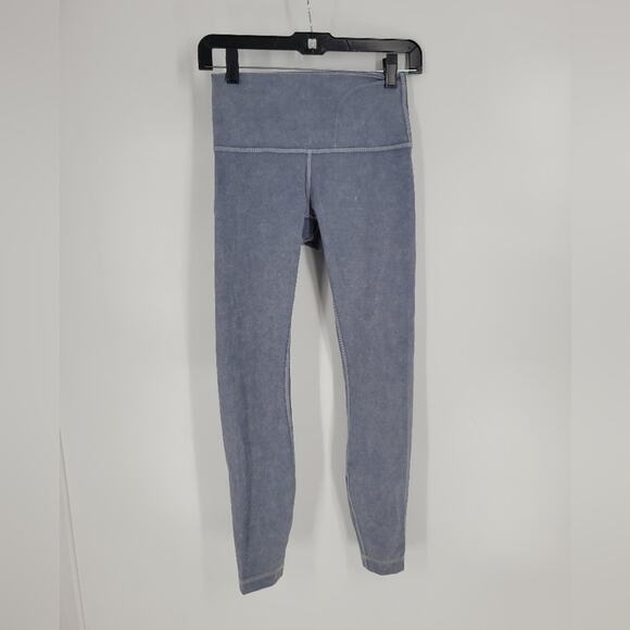 Lululemon Washed Moon Blue Wunder Under High-Rise Tight 25" Leggings 4 - Picture 3 of 10